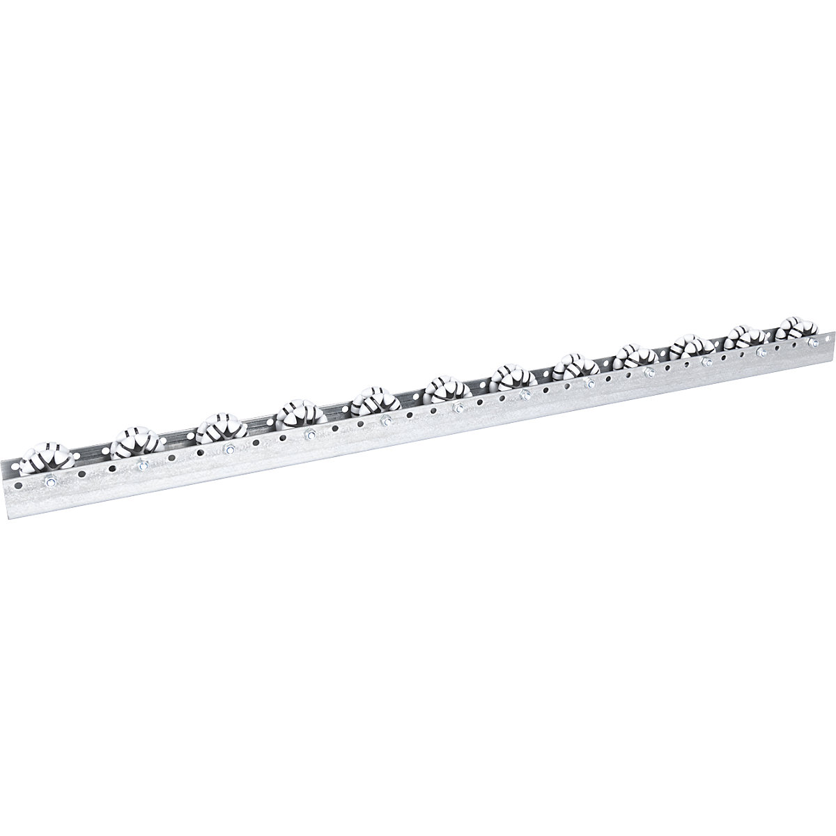 Guia de rolos multidirecional, para cargas médias, capacidade de carga 20 kg, divisão 100 mm, comprimento 1,2 m-0