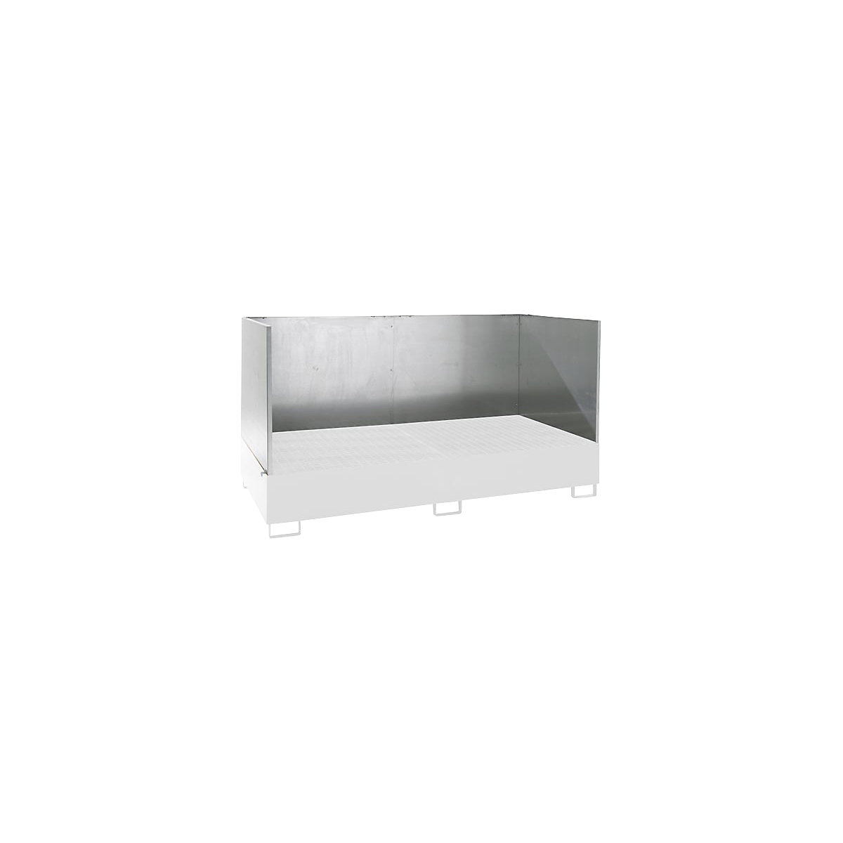 Fröccsenés elleni védőfal, 3 oldalas kivitel – eurokraft pro, h x szé 2650 x 1300 / 1460 mm-es felfogótálcához, 3-oldalas-0