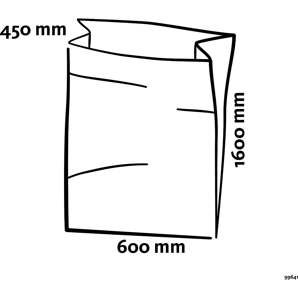 Nagy térfogatú hulladékgyűjtő zsákok, PREMIUM, LDPE (Termék képe 3)-2