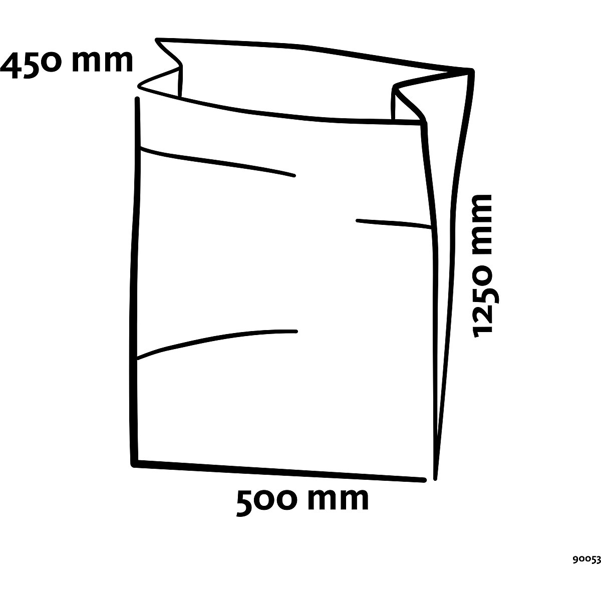 Nagy térfogatú hulladékgyűjtő zsákok, PREMIUM, LDPE (Termék képe 2)-1