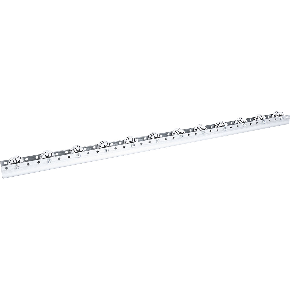 Șină cu role multidirecționale, pentru sarcini ușoare, capacitate portantă 10 kg, spațiere 100 mm, lungime 1,2 m-0