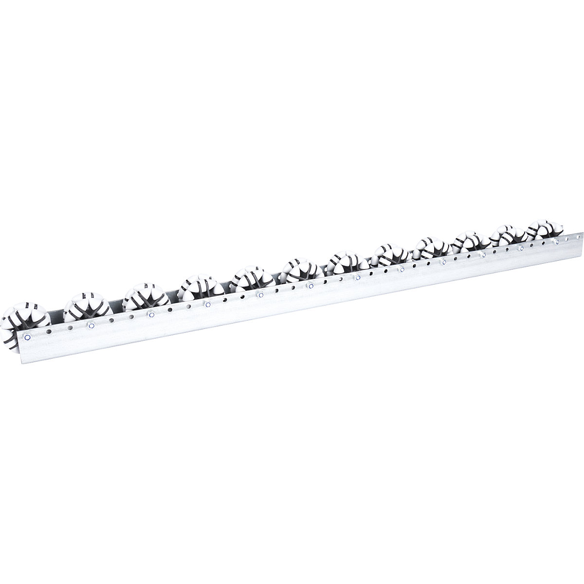 Șină cu role multidirecționale, pentru sarcini grele, capacitate portantă 40 kg, spațiere 100 mm, lungime 1,2 m-0