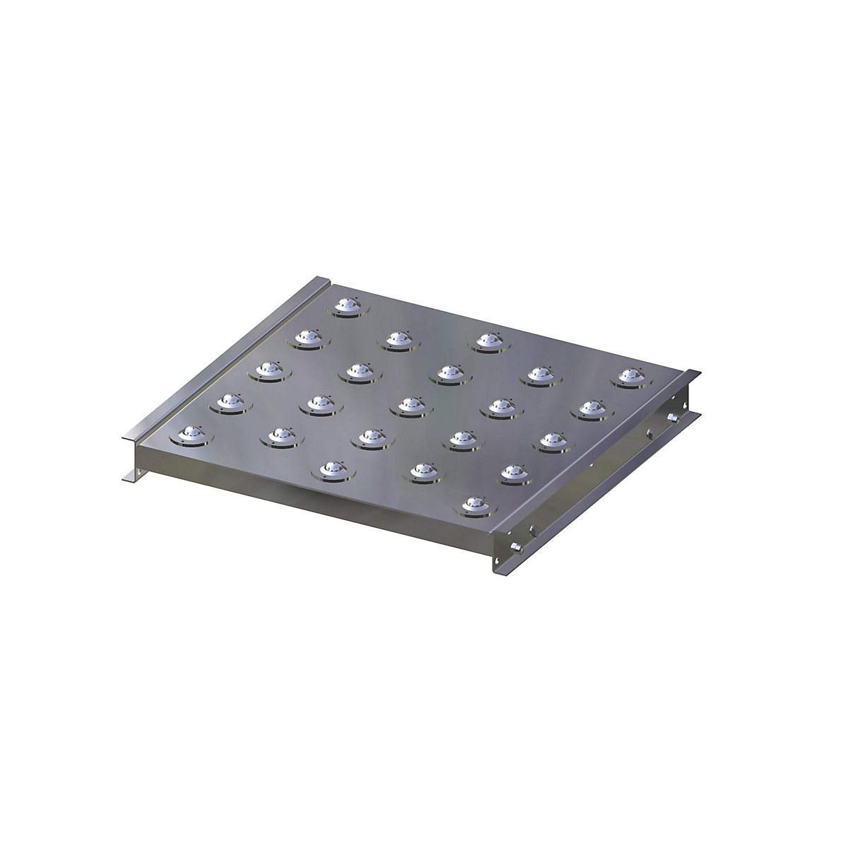 Masă cu role cu bile – Gura, lățime cale 500 mm, lungime 500 mm, înălțime totală 70 mm, spațiere 100 mm-0