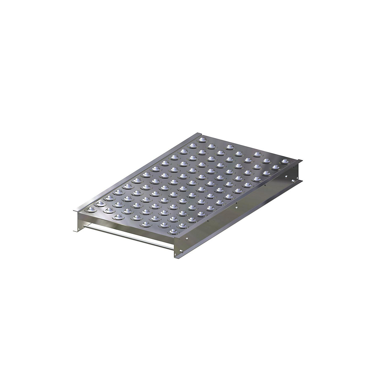 Masă cu role cu bile – Gura, lățime cale 500 mm, lungime 1000 mm, înălțime totală 110 mm, spațiere 75 mm-0
