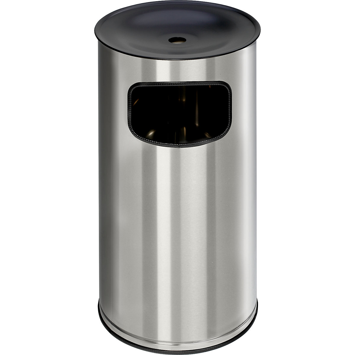 Veiligheidscombi-asbak – VAR, roestvast staal, inhoud 44 l, h x Ø = 710 x 355 mm, roestvast staal-0