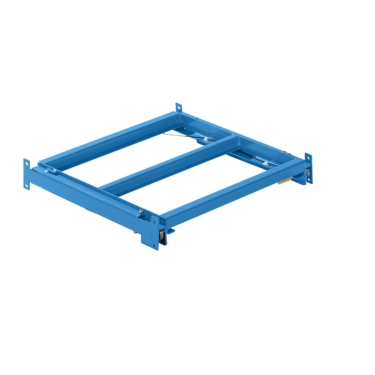 Uitschuifbaar frame – LISTA, b x d = 1290 x 1260 mm, vakdraagvermogen 800 kg, tot 65 % uitschuifbaar, lichtblauw-0