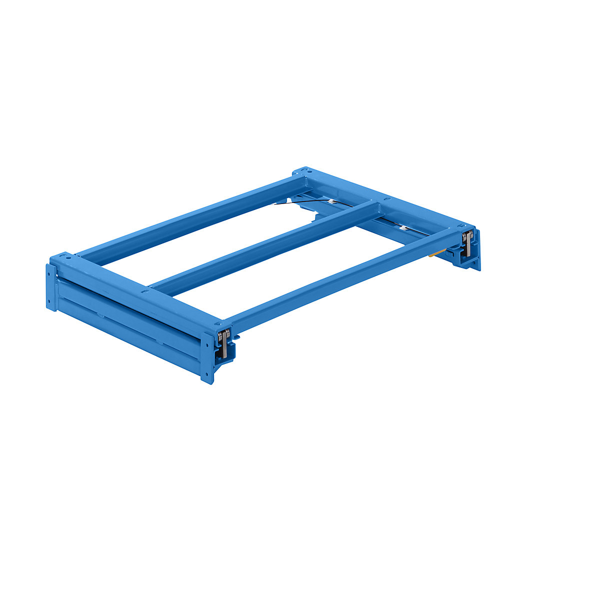 Uitschuifbaar frame – LISTA, b x d = 1290 x 860 mm, vakdraagvermogen 1000 kg, tot 100 % uitschuifbaar, lichtblauw-0