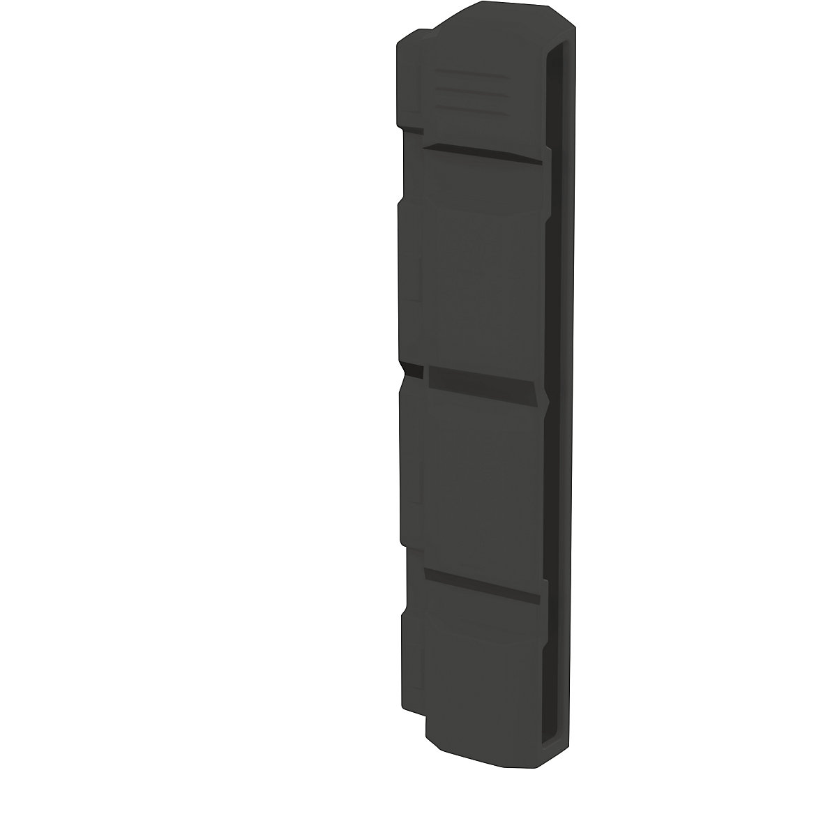 Verlengelement, h x b x d = 1100 x 200 x 125 mm, zwart-0