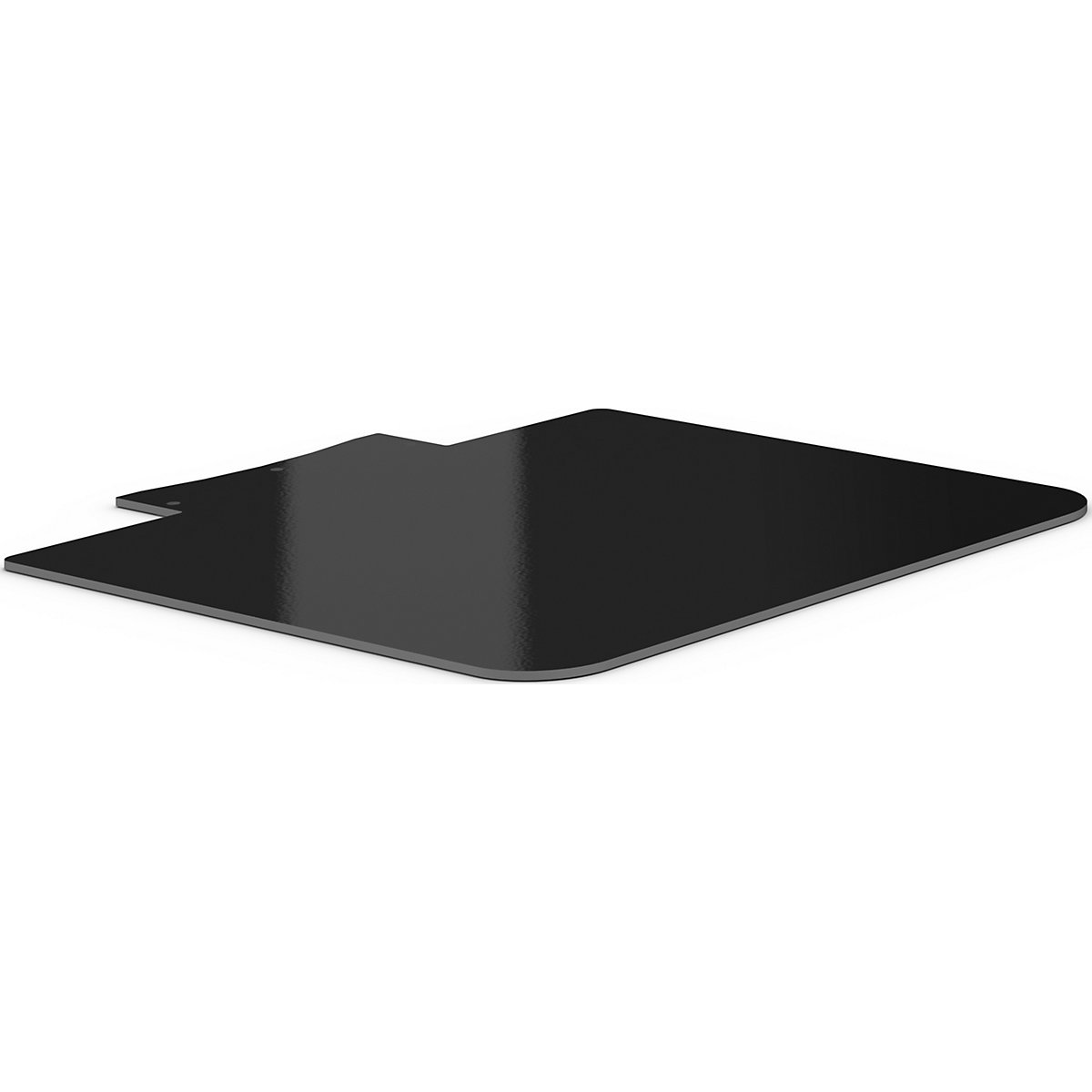 Steekwagen, steekplaat – eurokraft pro, b x d = 450 x 500 mm, diepzwart RAL 9005, geperforeerd-0