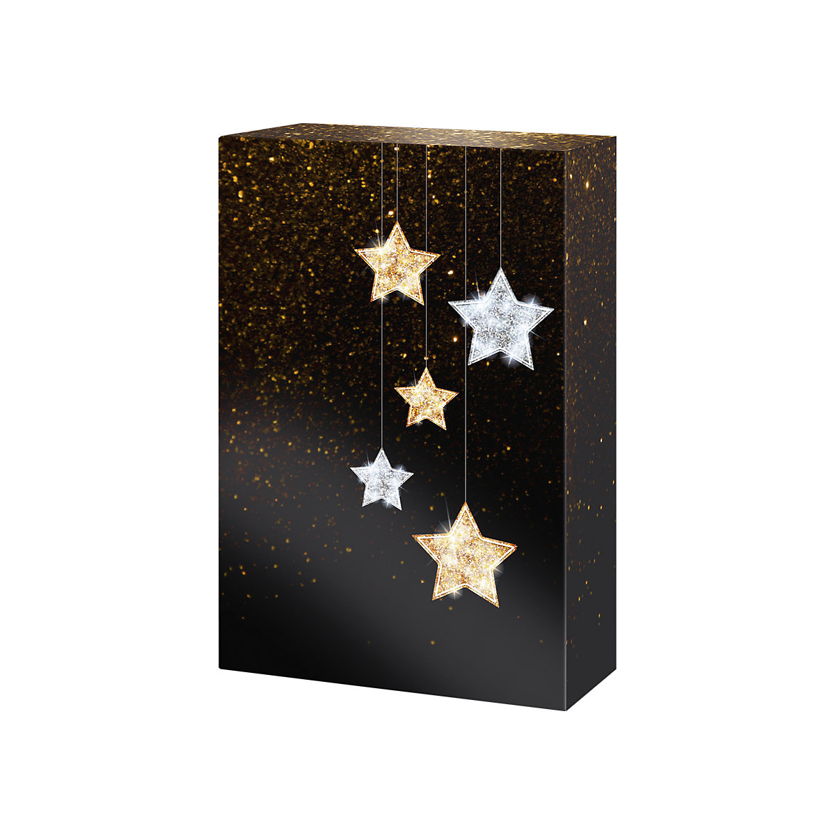 Flaschen-Geschenkfaltschachtel, Sterne (Produktabbildung 2)