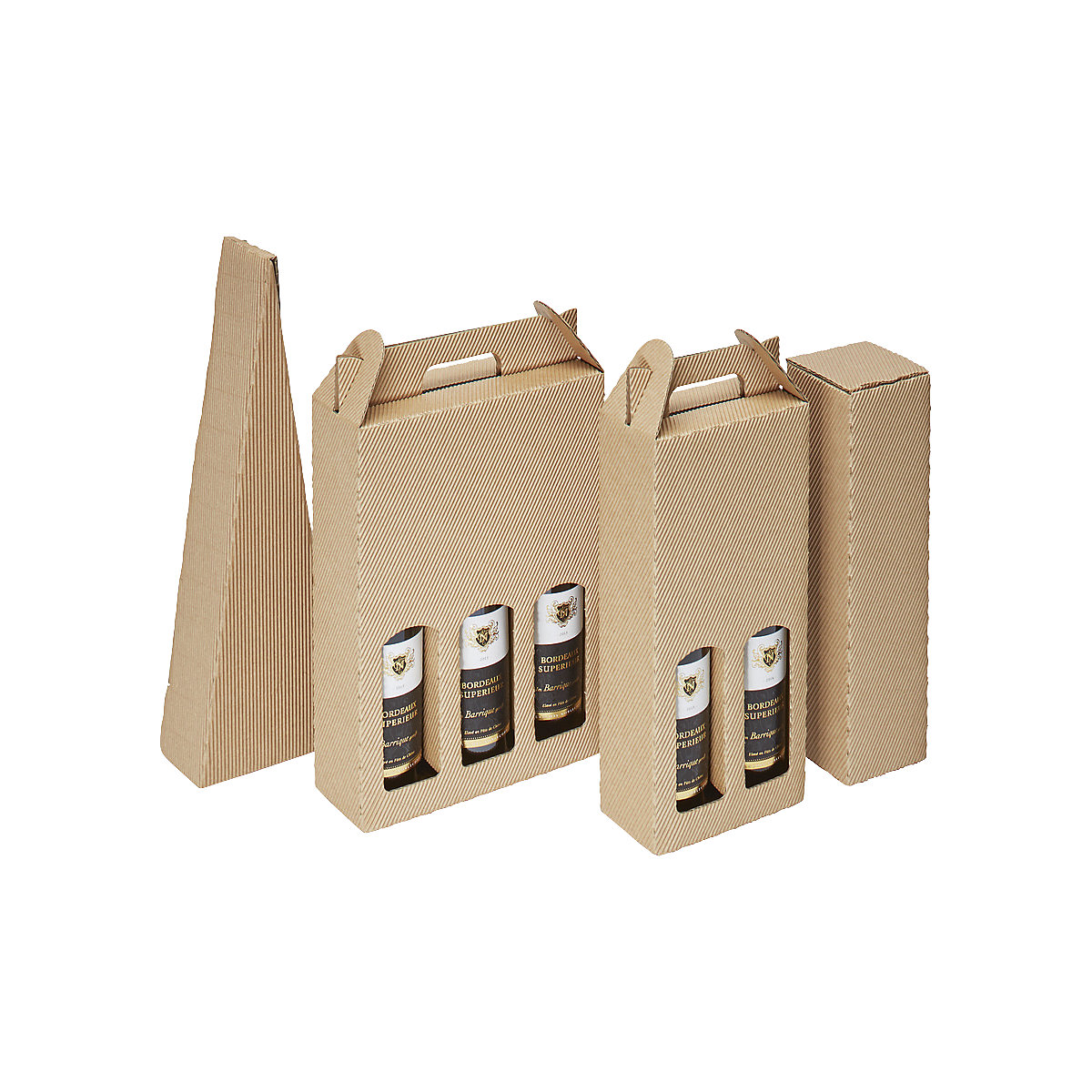 Flaschen-Geschenkträger mit Tragegriff (Produktabbildung 2)