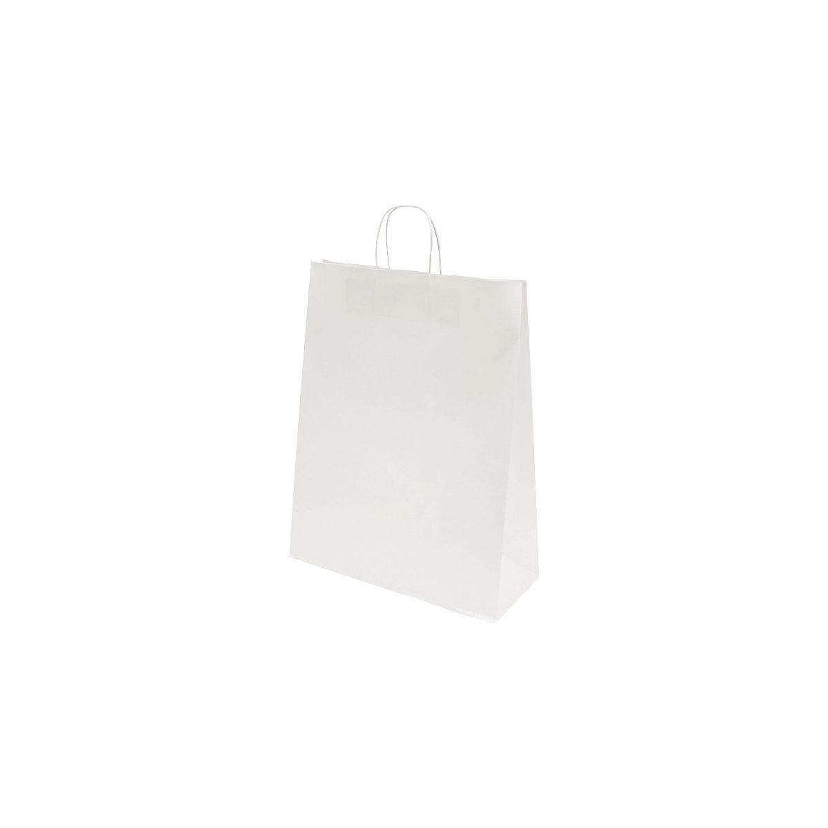 Papiertragetasche, zeitlos, Außen-LxB 420 x 140 mm, VE 150 Stk, weiß, 100 g/m²