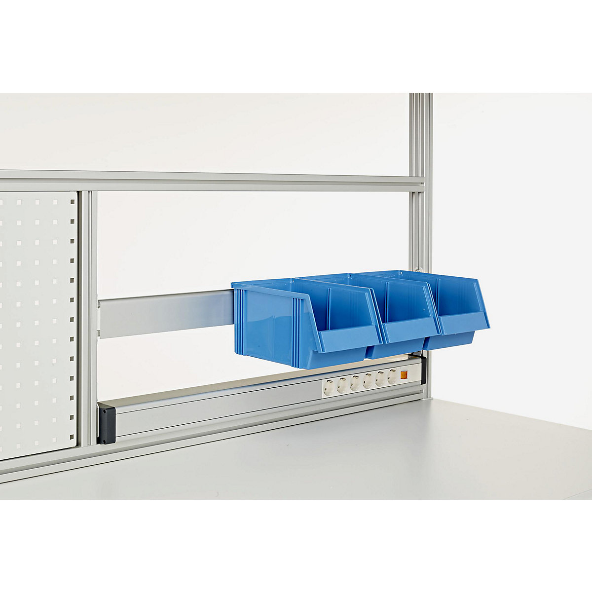 Șină de suport pentru cutii de depozitare deschise – Treston (Imagine produs 2)-1