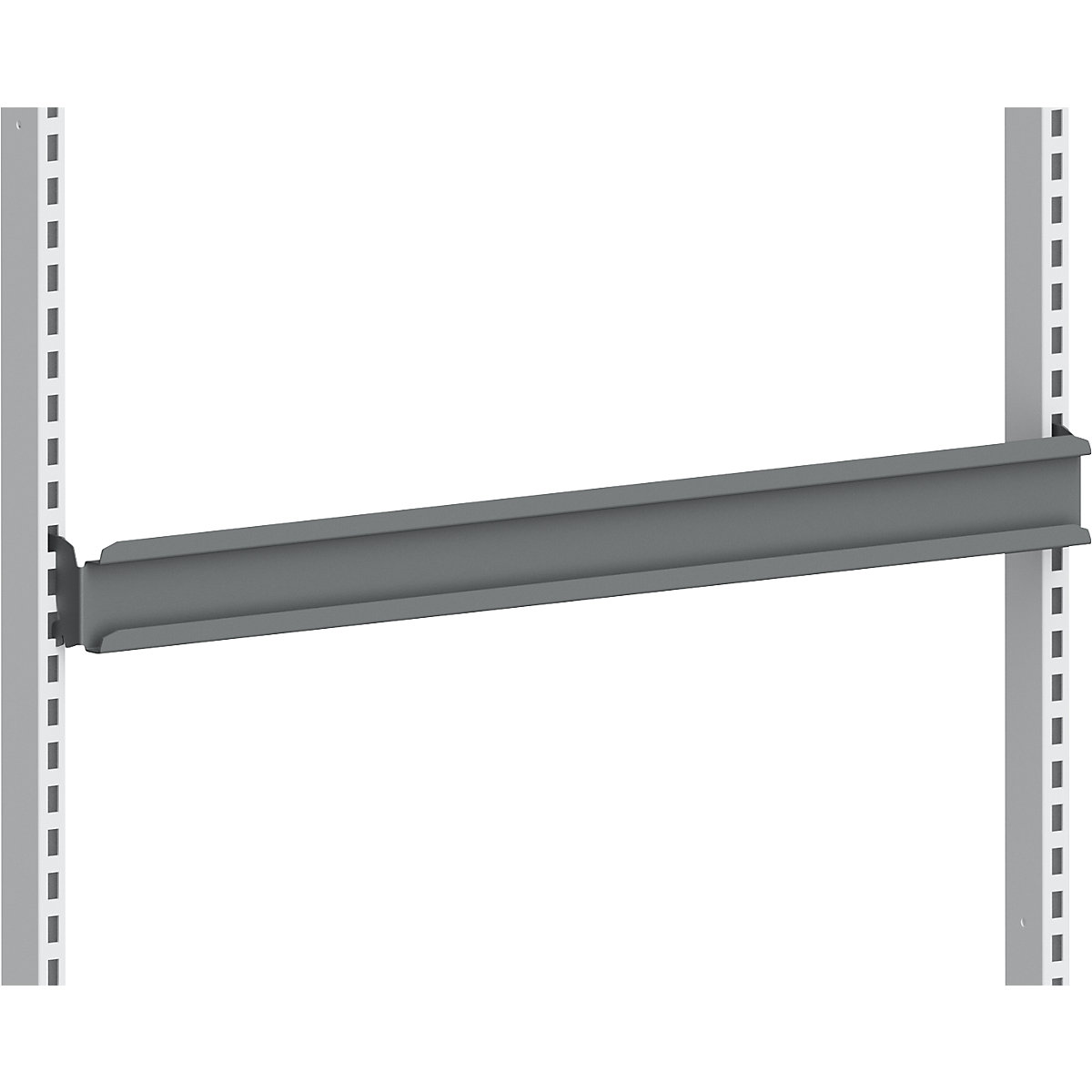 Suspension rail for open fronted storage bins
