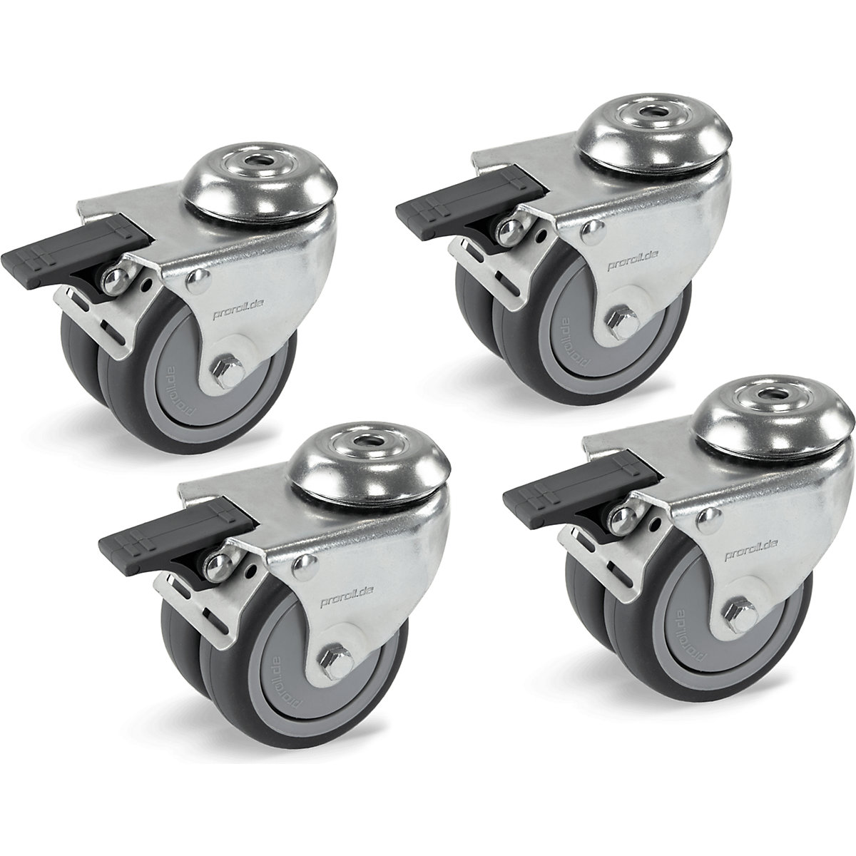 Wheel set for electrically height adjustable work table