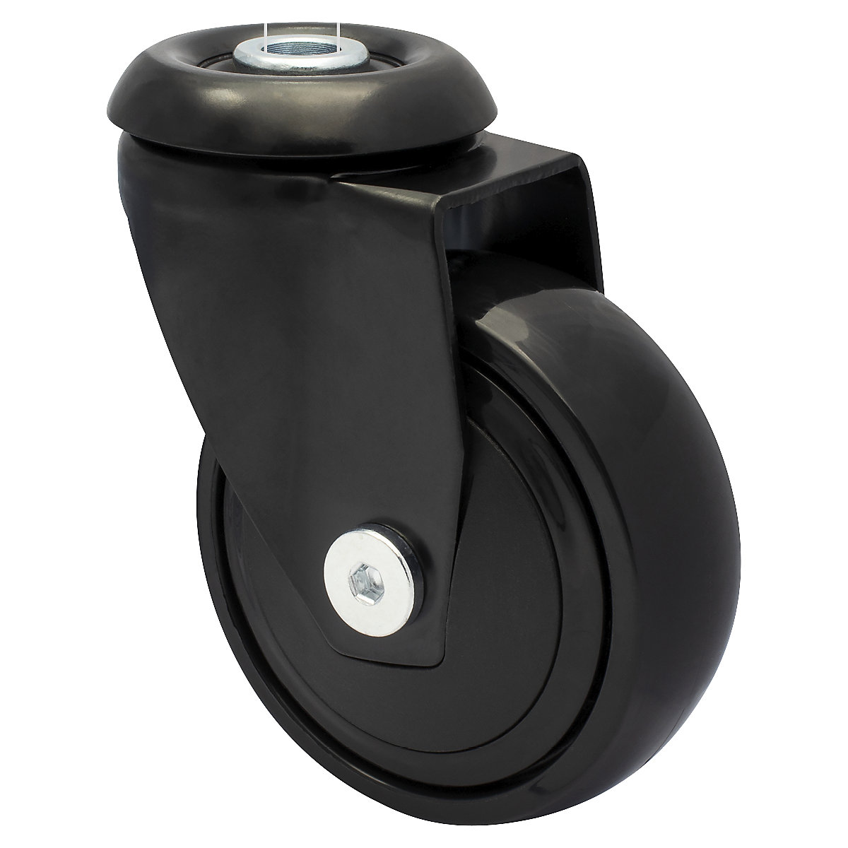 3C series swivel castor with back hole for furniture – Wagner (Product illustration 2)-1