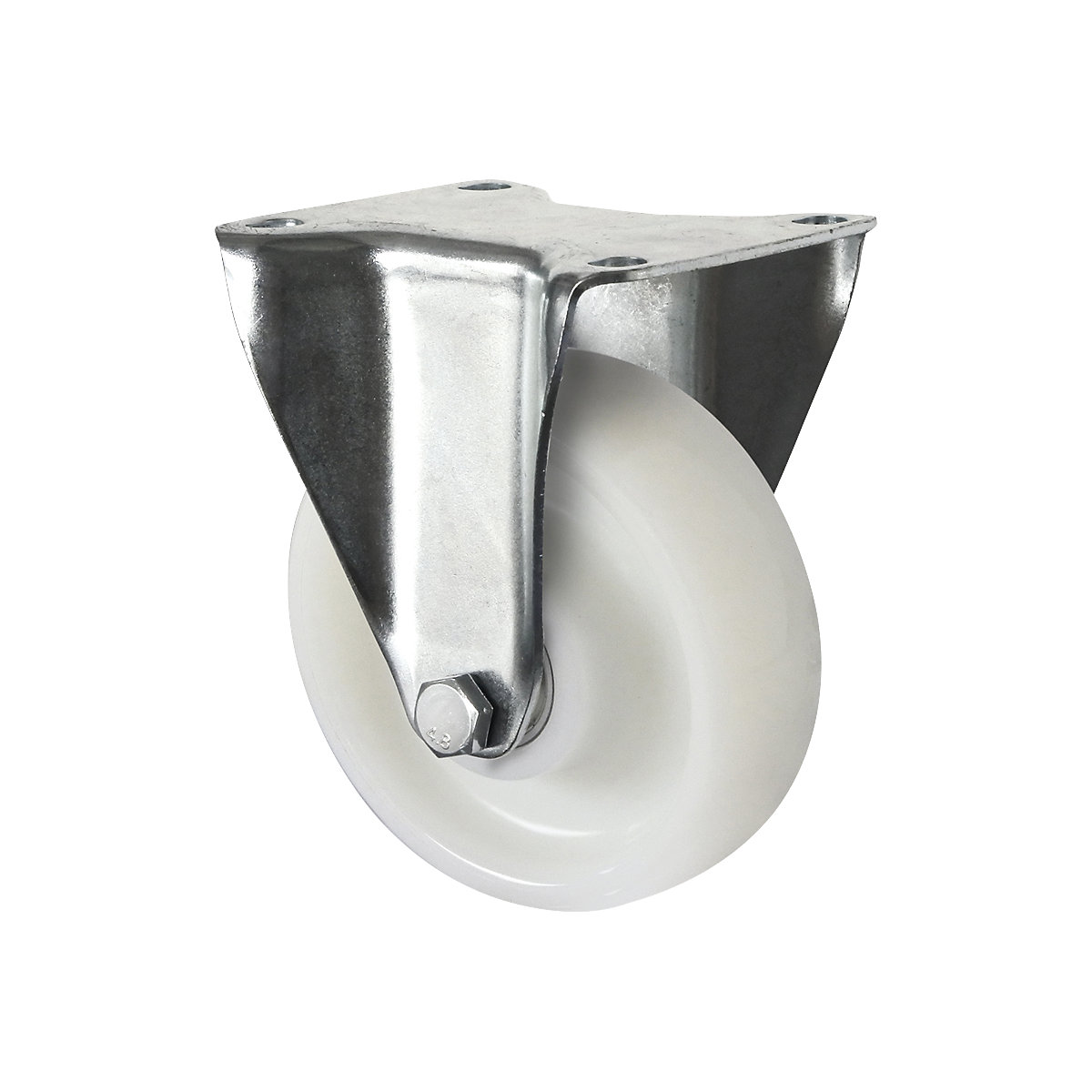 Nylon wheel, sheet steel housing