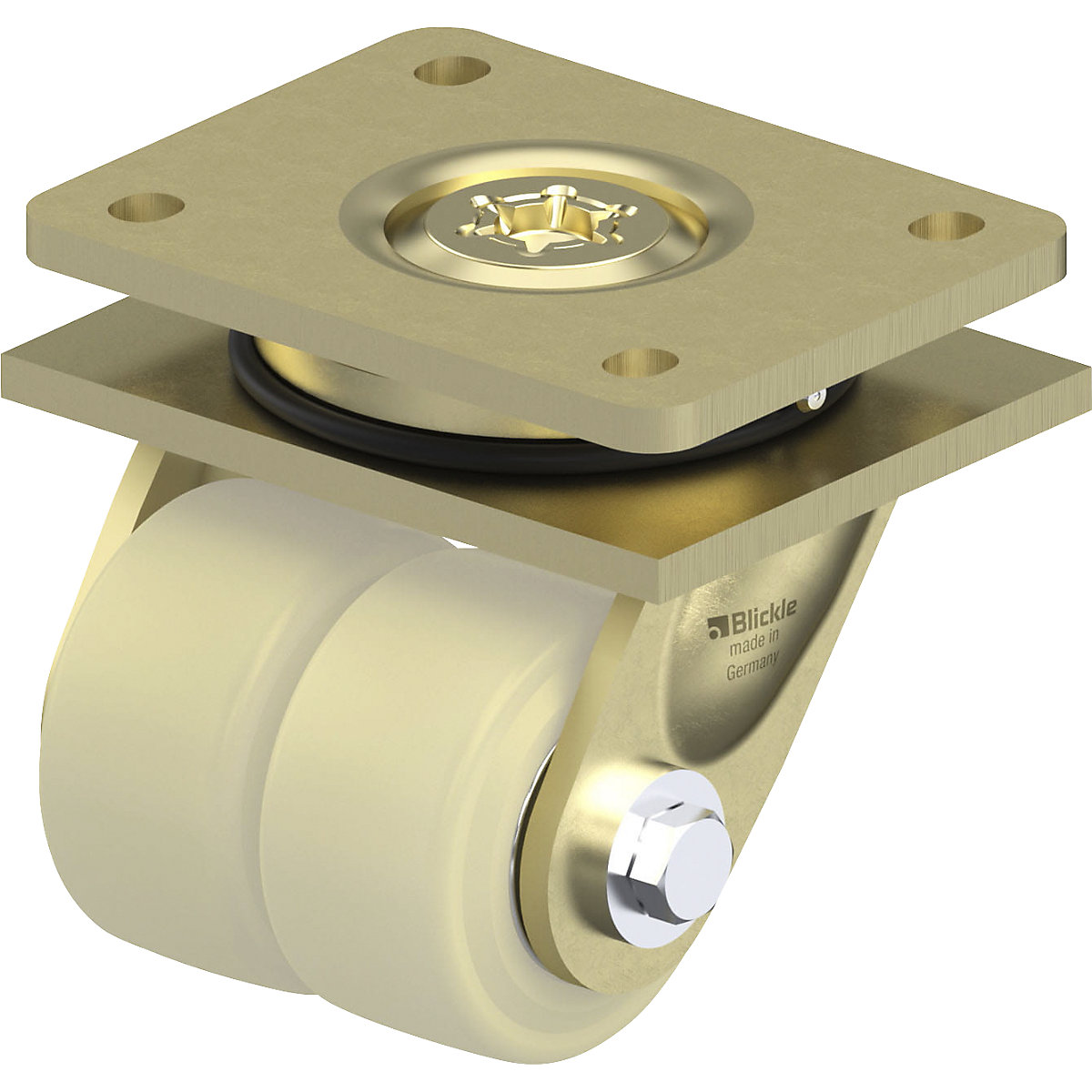 Steel welded heavy duty double swivel castor - Blickle