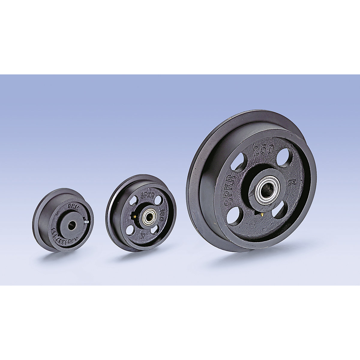 Grey cast iron wheel with flange (Product illustration 2)-1