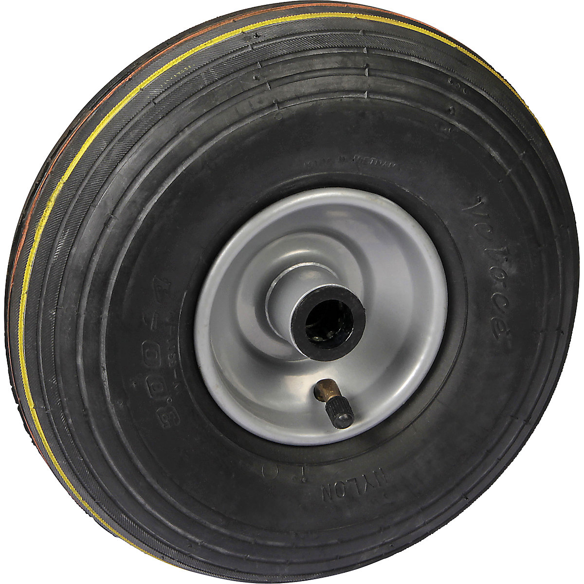 Pneumatic tyre, sheet steel rim