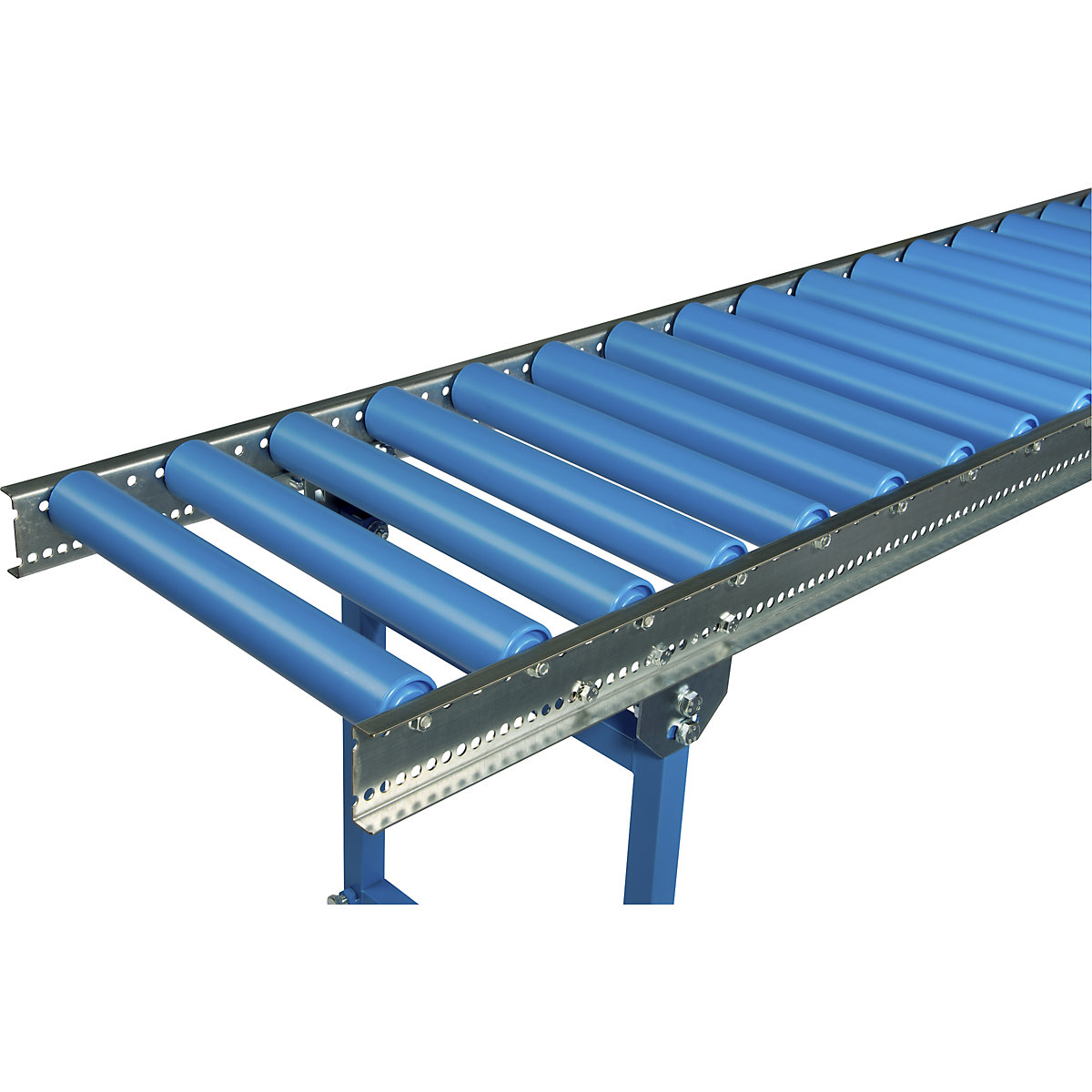 Lightweight roller conveyor, steel with plastic rollers – Blume
