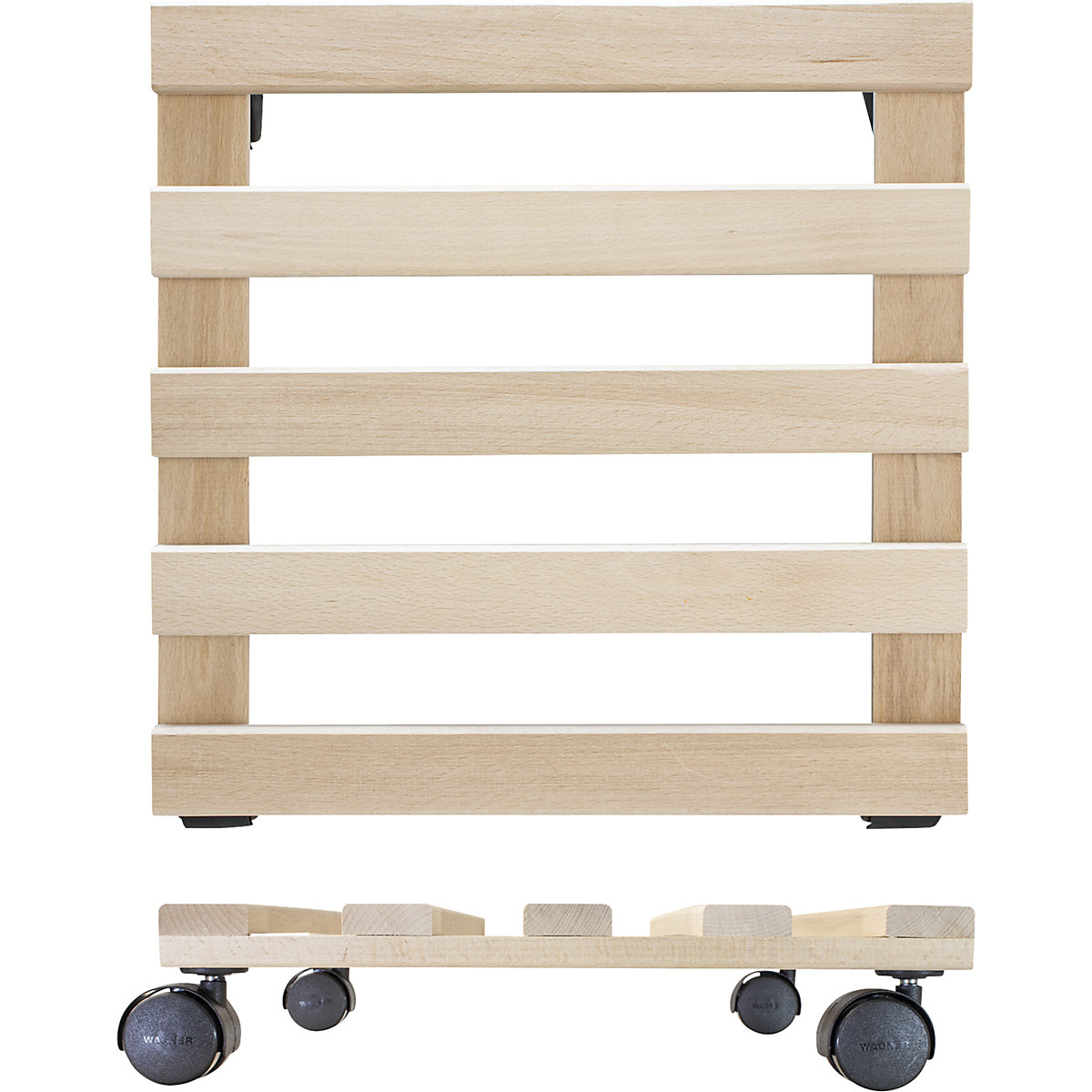 Suport pe roți, pentru plante, fag PALETTI – Wagner (Imagine produs 5)-4