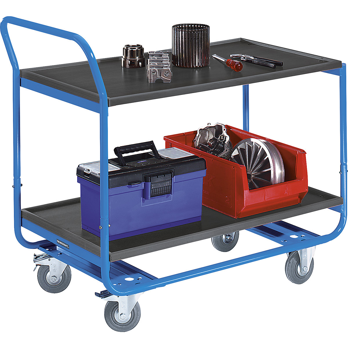 Cărucior cu banc de lucru, capacitate portantă 150 kg – eurokraft pro (Imagine produs 2)-1