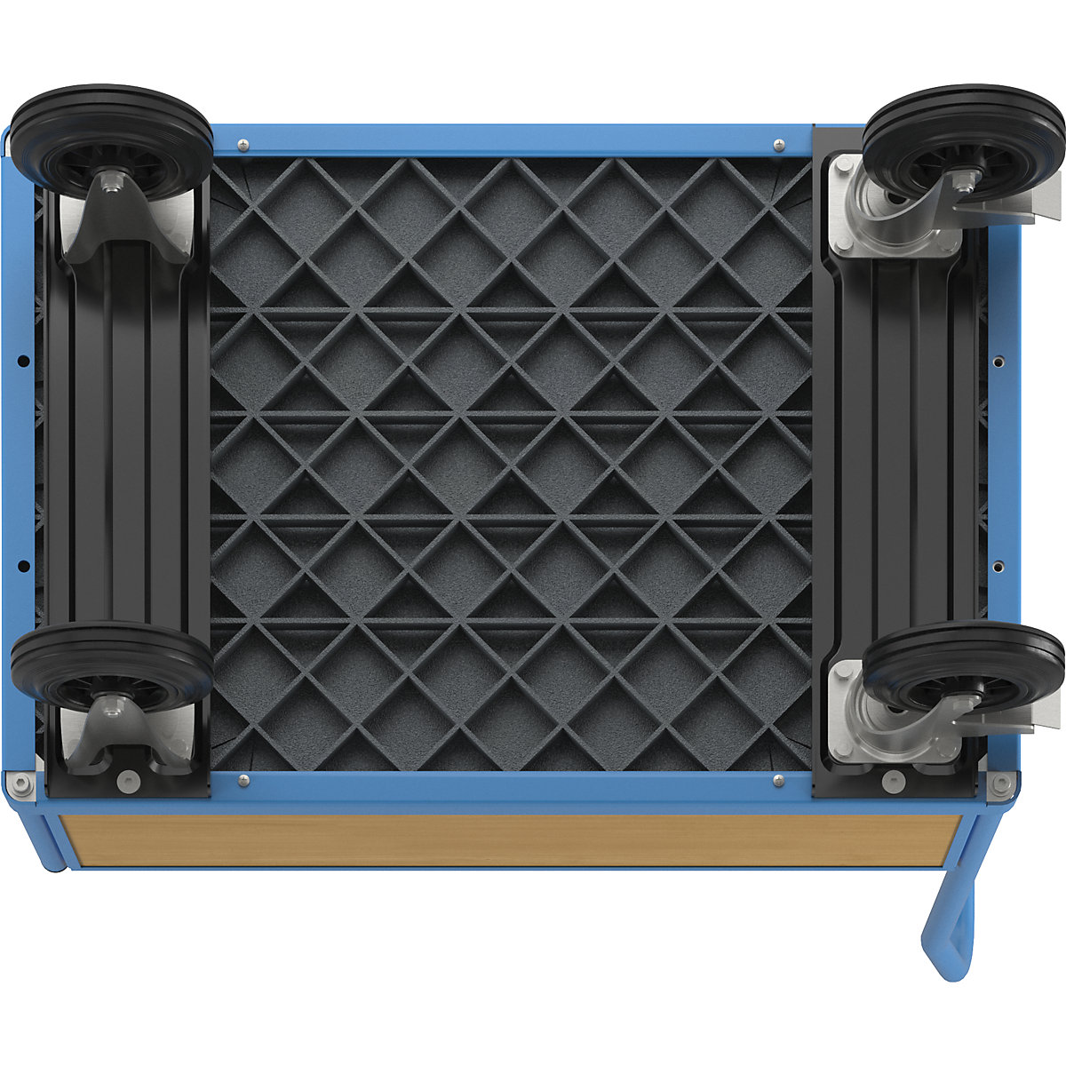 Cărucior cu platformă cu pereți din lemn – eurokraft pro (Imagine produs 6)-5