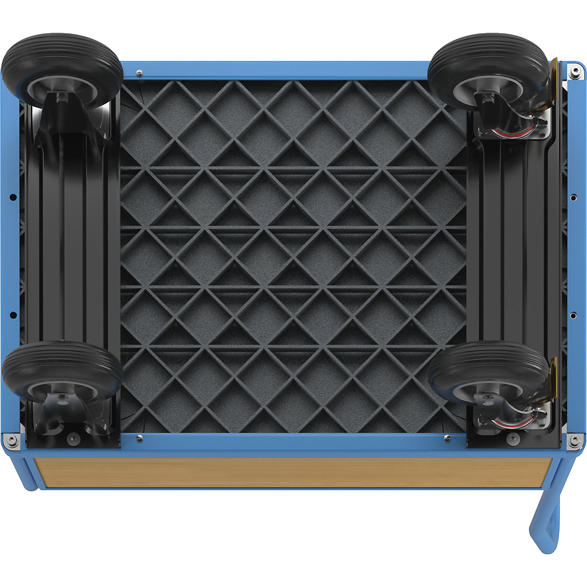 Cărucior cu platformă cu pereți din lemn – eurokraft pro (Imagine produs 6)-5