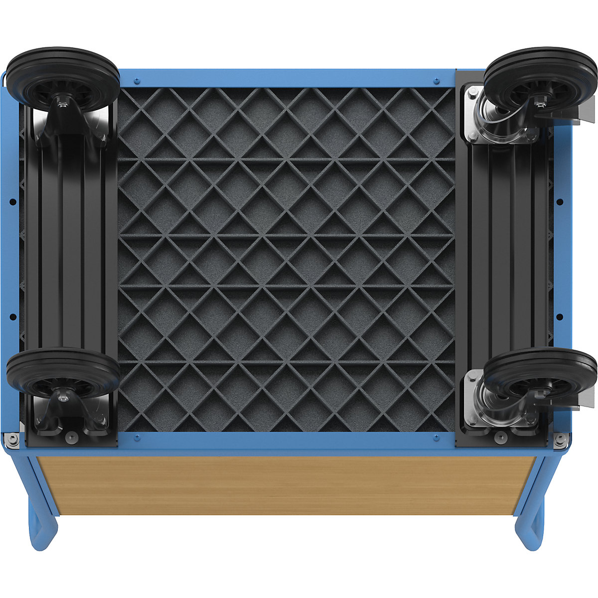 Cărucior cu platformă cu pereți din lemn – eurokraft pro (Imagine produs 8)-7