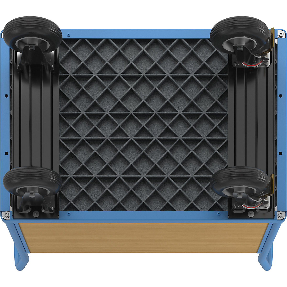 Cărucior cu platformă cu pereți din lemn – eurokraft pro (Imagine produs 8)-7