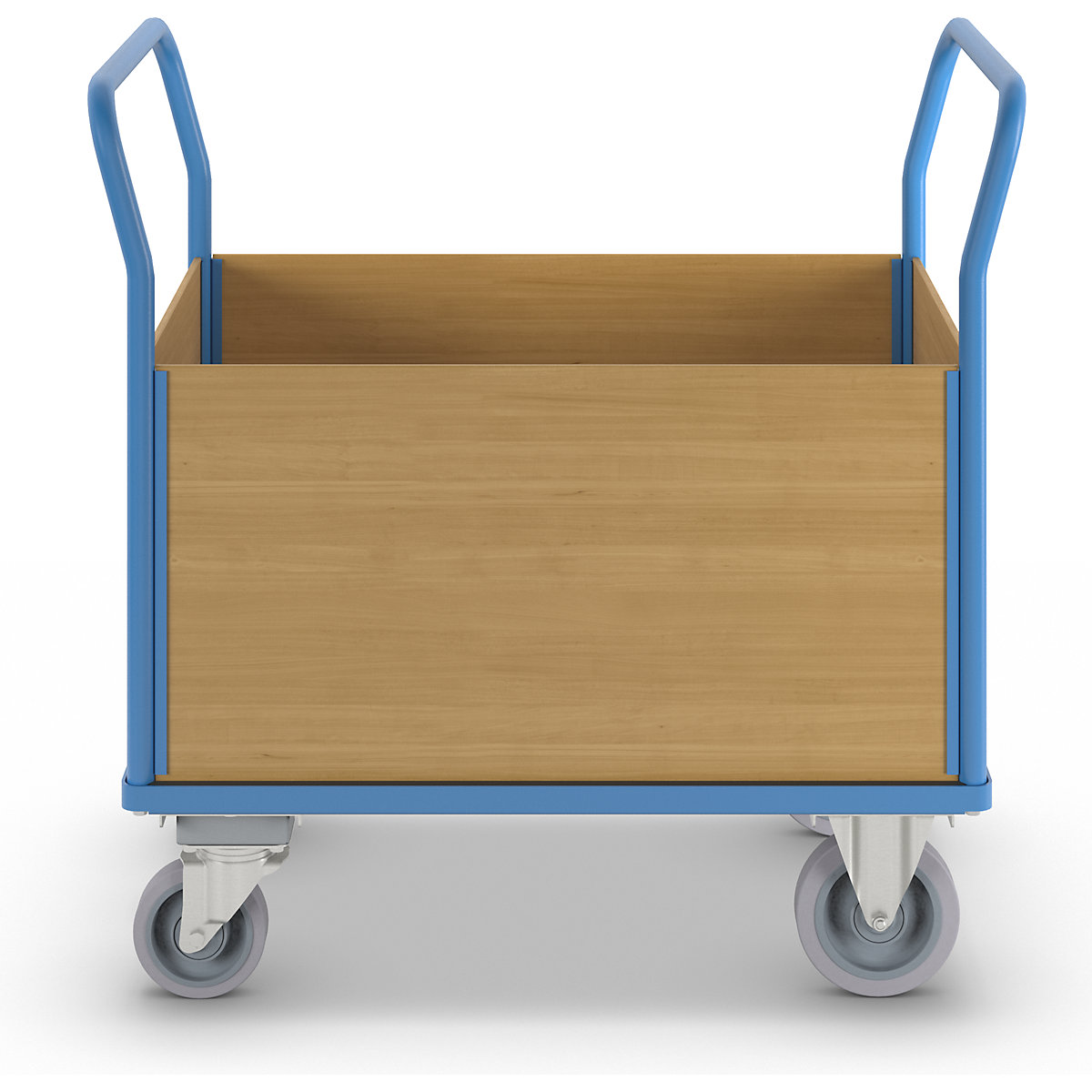 Cărucior cu platformă cu pereți din lemn – eurokraft pro (Imagine produs 3)-2