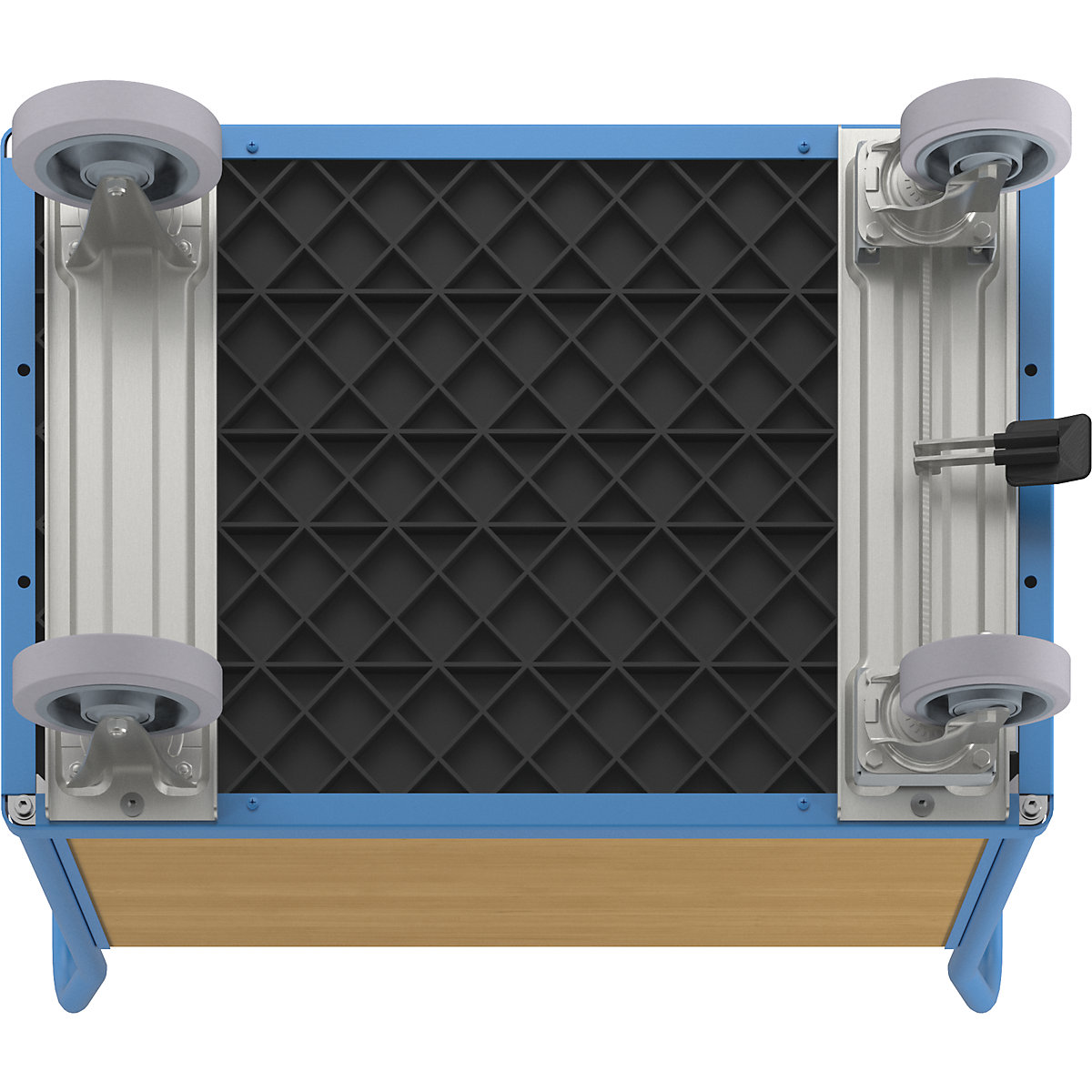 Cărucior cu platformă cu pereți din lemn – eurokraft pro (Imagine produs 7)-6