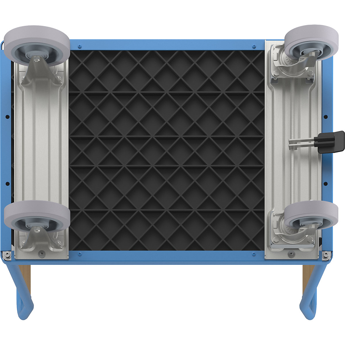 Cărucior cu platformă cu pereți din lemn – eurokraft pro (Imagine produs 7)-6