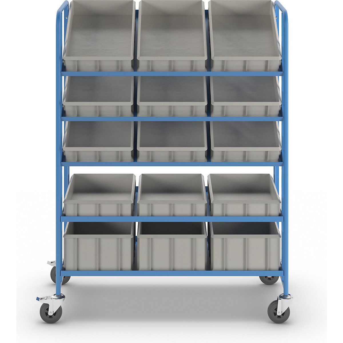 Cărucior etajat pentru cutii euro – eurokraft pro (Imagine produs 3)-2