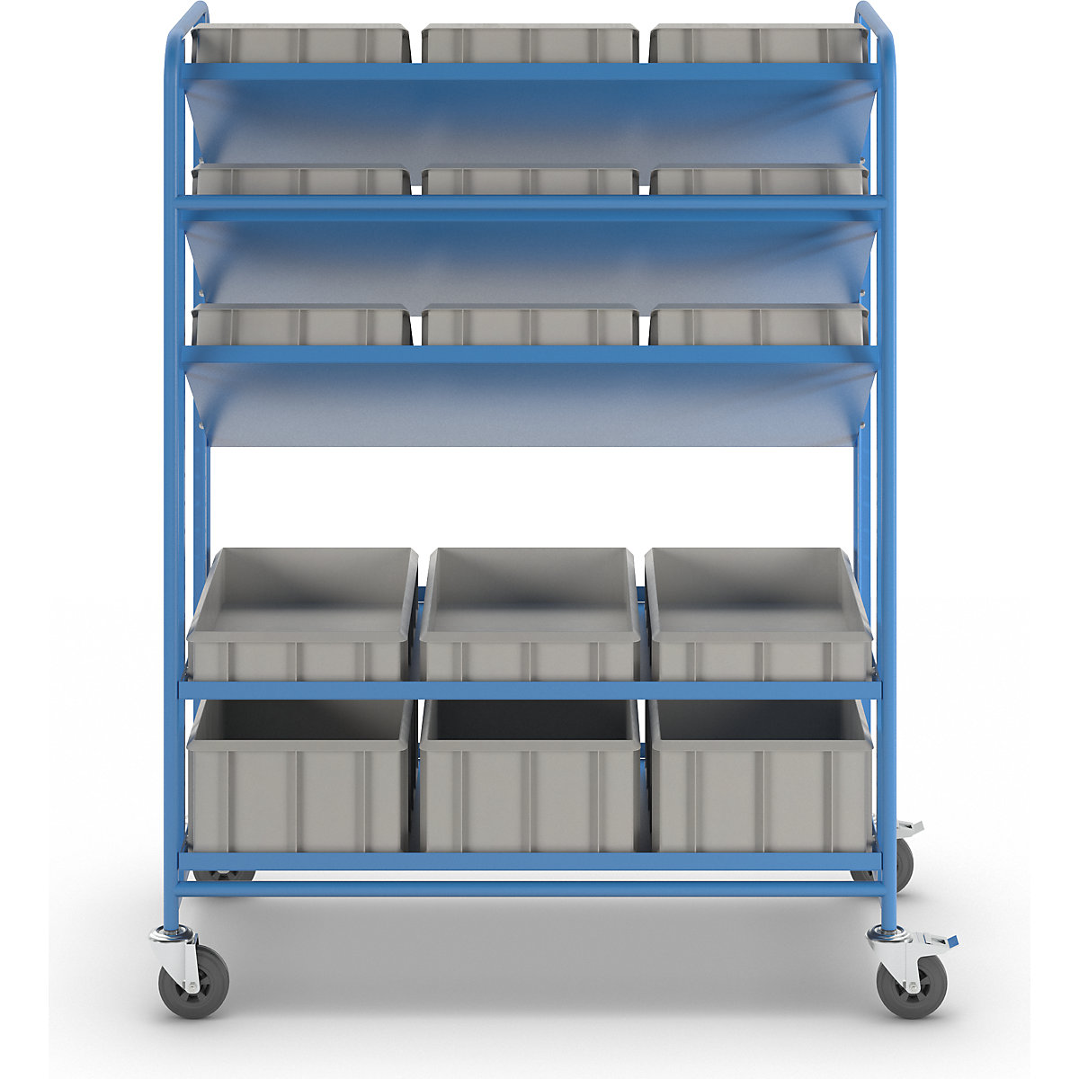 Cărucior etajat pentru cutii euro – eurokraft pro (Imagine produs 6)-5