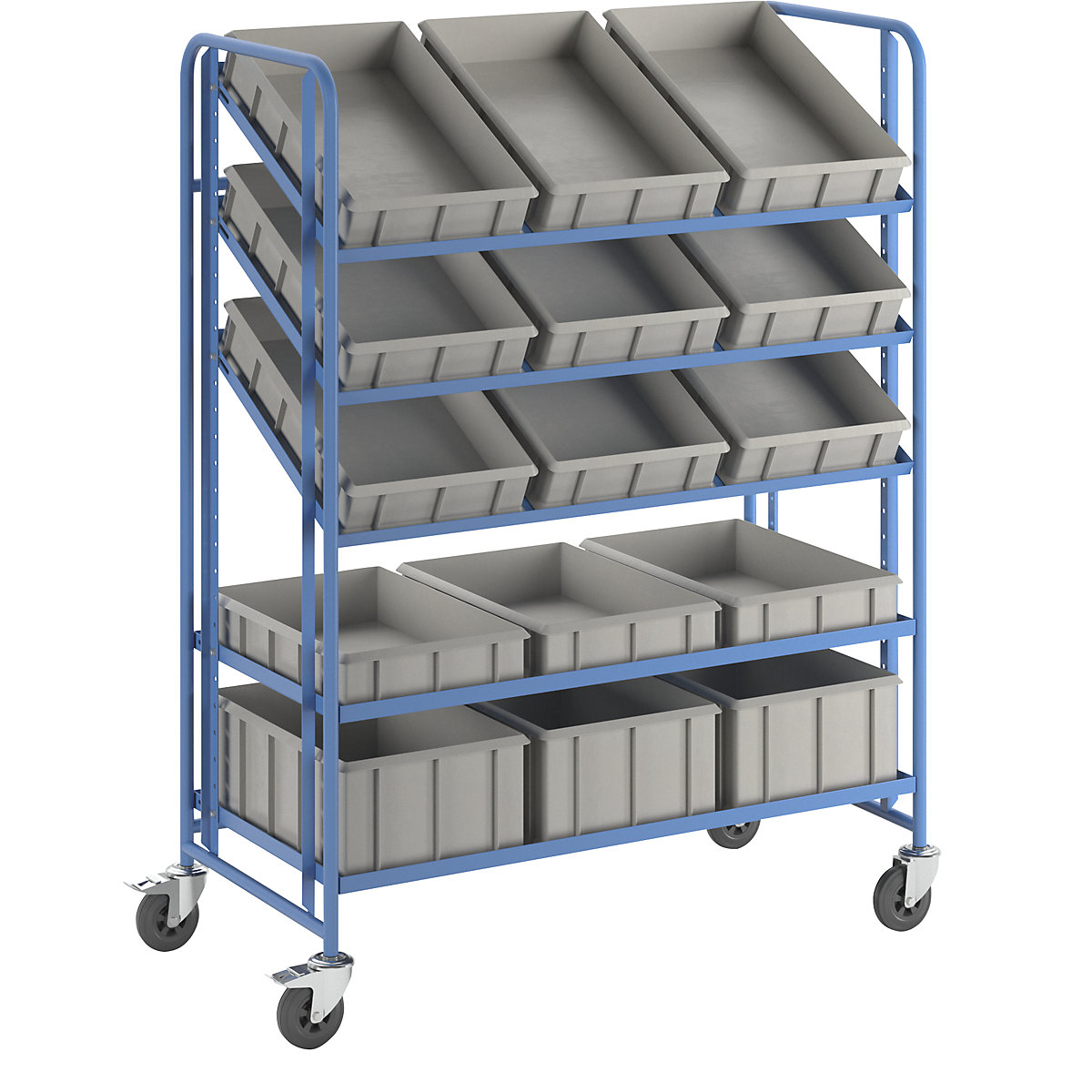 Cărucior etajat pentru cutii euro – eurokraft pro