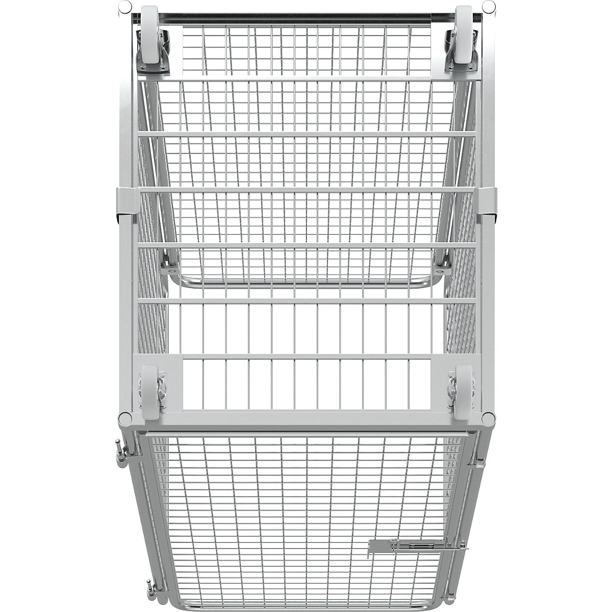 Container din grilaj de sârmă cu placă de rulare din oțel (Imagine produs 7)-6