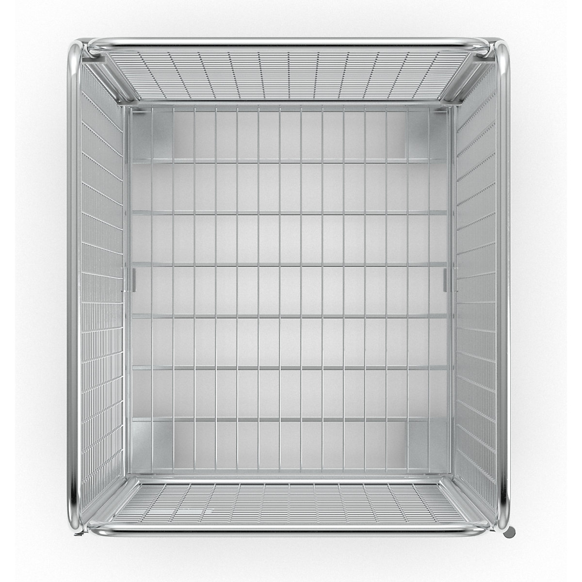 Container din grilaj de sârmă cu placă de rulare din oțel (Imagine produs 8)-7