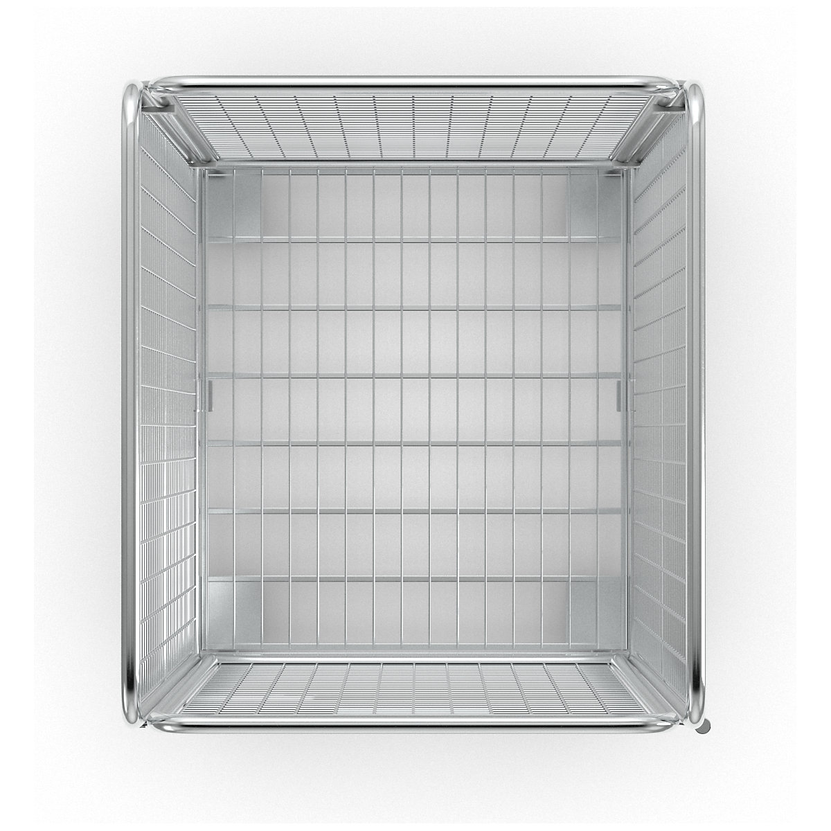 Container din grilaj de sârmă cu placă de rulare din oțel (Imagine produs 8)-7