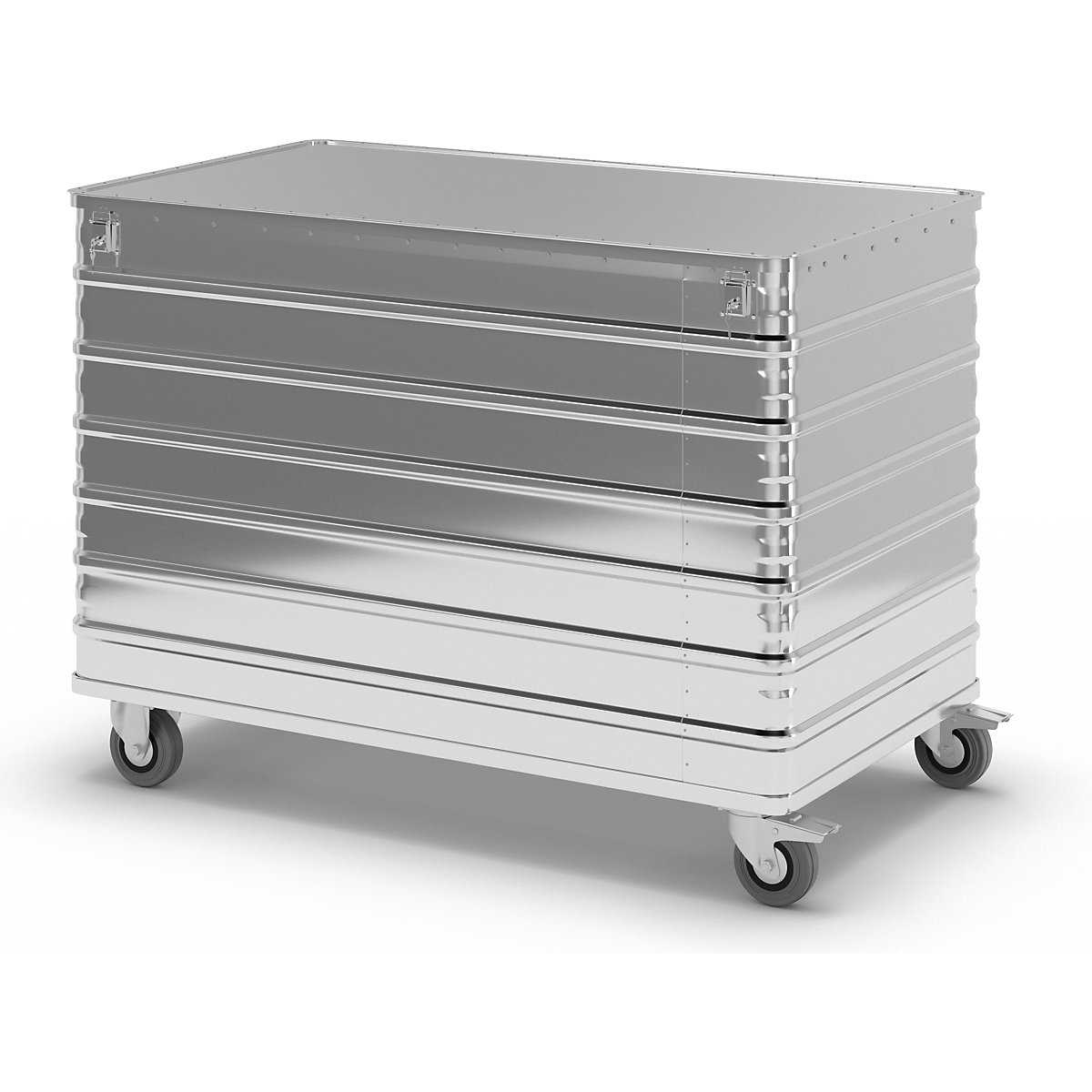 Cărucior tip container din aluminiu, pereți plini – Gmöhling (Imagine produs 5)-4