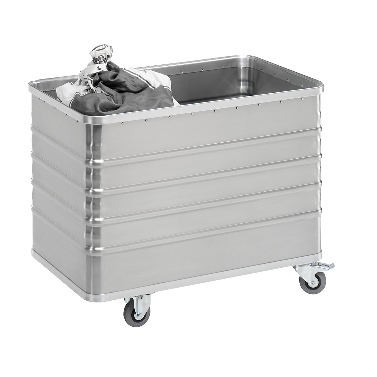 Cărucior tip container din aluminiu, pereți plini – Gmöhling (Imagine produs 8)-7