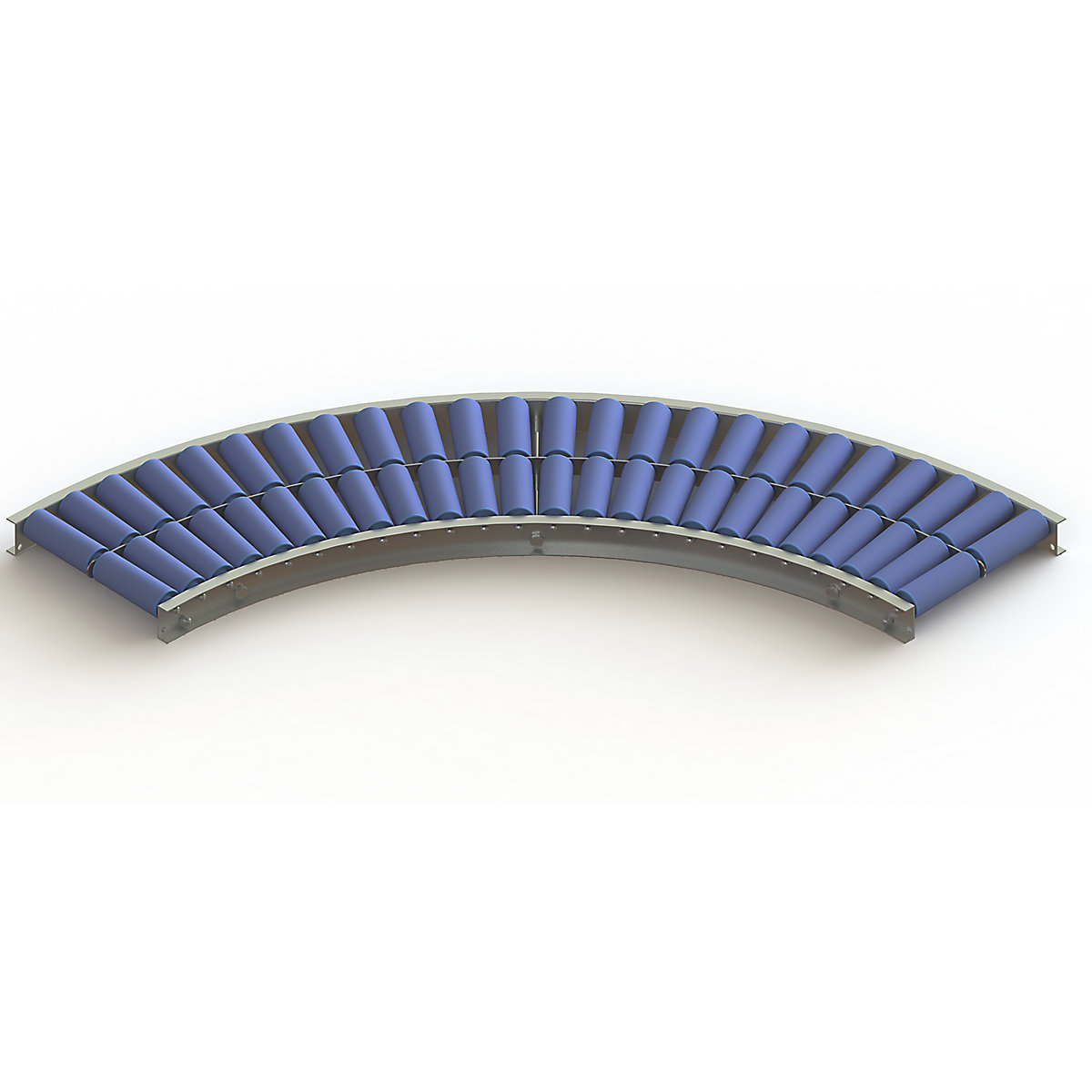 Leicht-Rollenbahn, Stahlrahmen mit Kunststoffrollen Gura