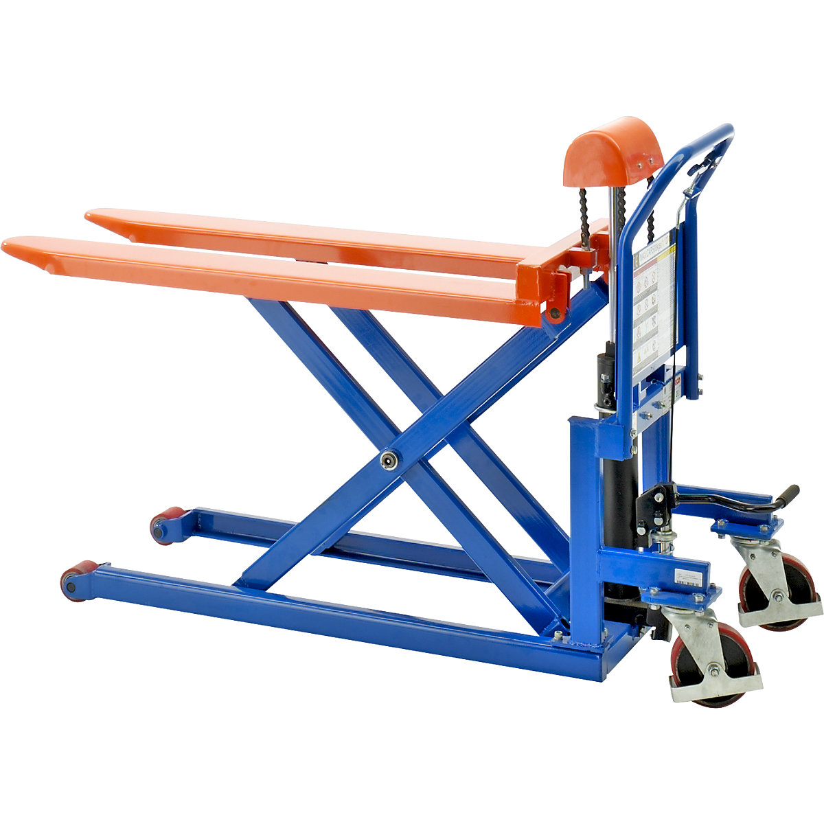 Lage hefwagen met vork, platform