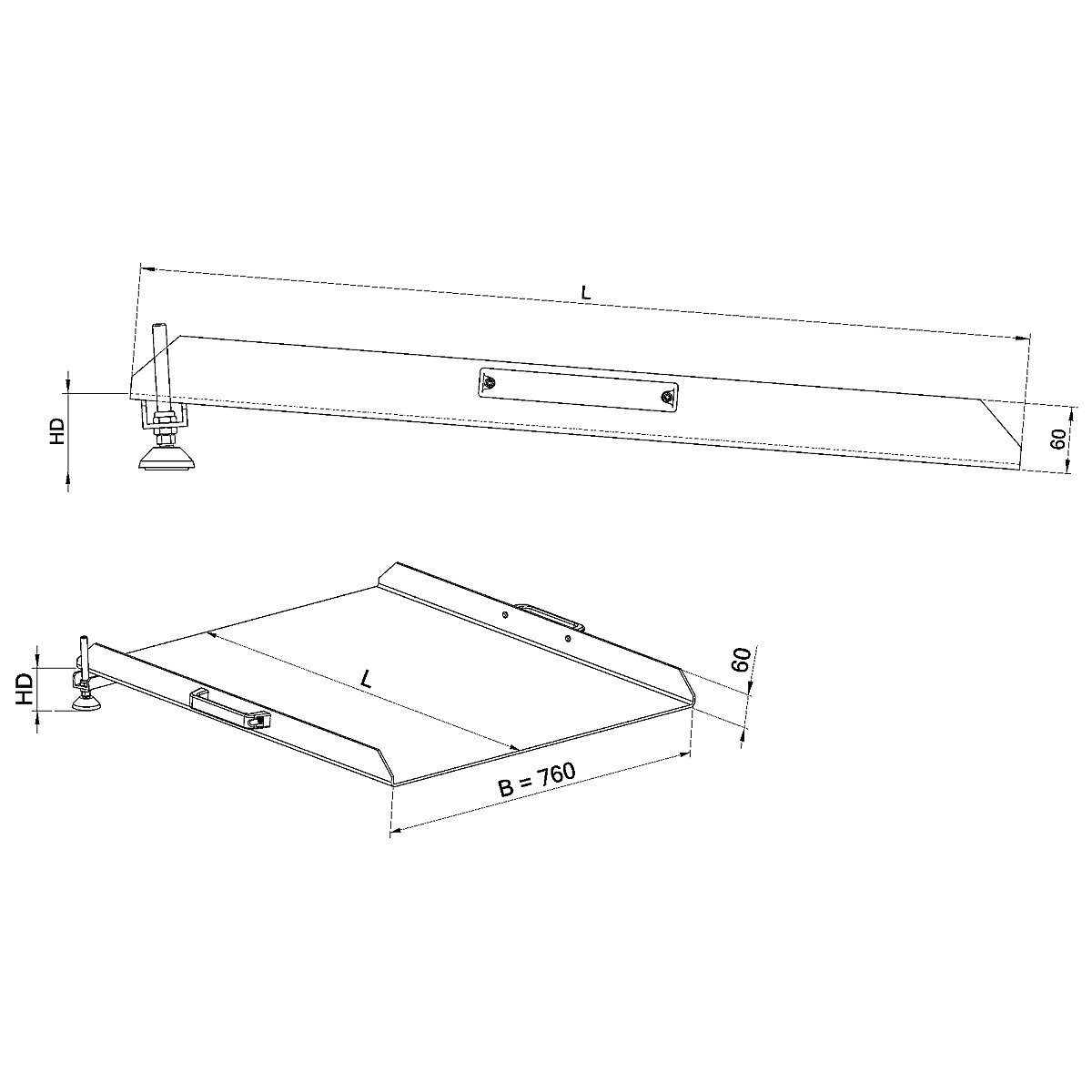 Bridge plate with raised edges (Product illustration 3)-2