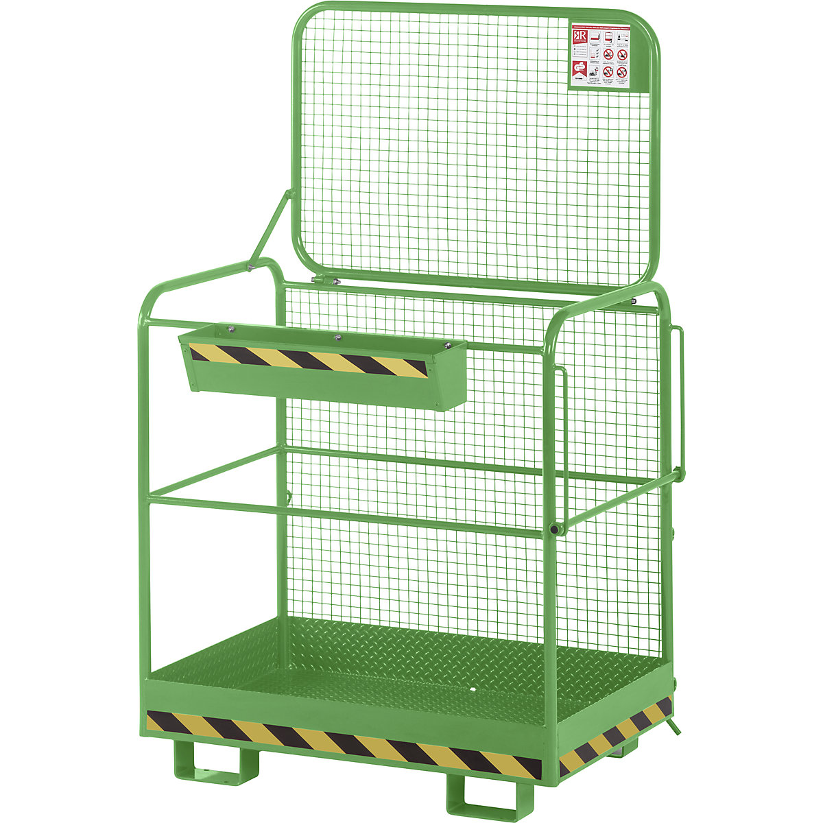 Safety cage for stackers