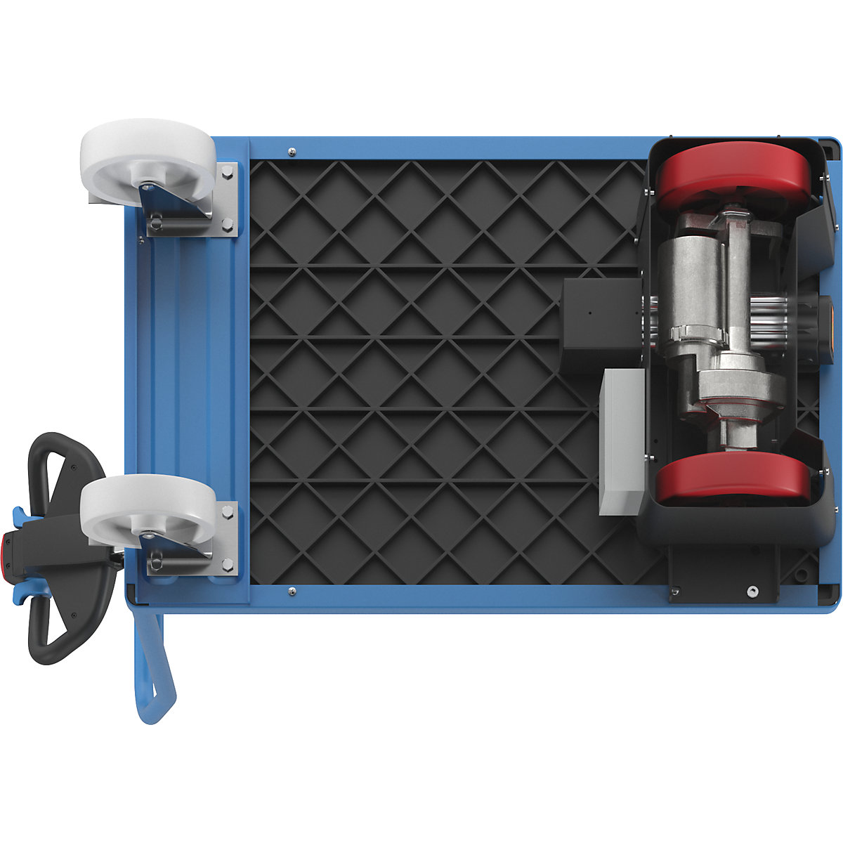 Cărucior cu platformă cu motor electric – eurokraft pro (Imagine produs 10)-9