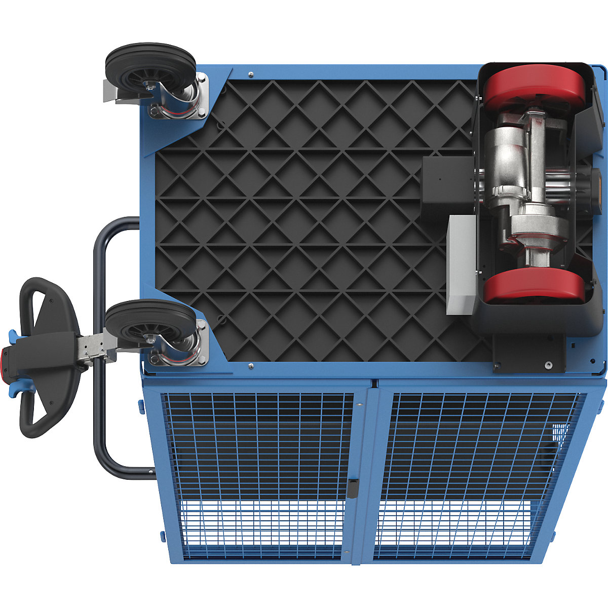 Cărucior etajat cu motor electric – eurokraft pro (Imagine produs 9)-8