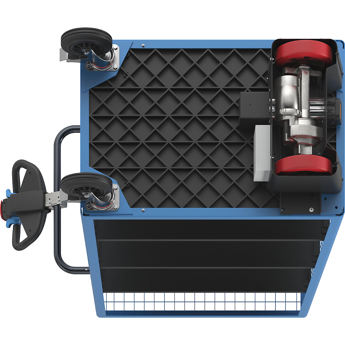 Cărucior etajat cu motor electric – eurokraft pro (Imagine produs 8)-7