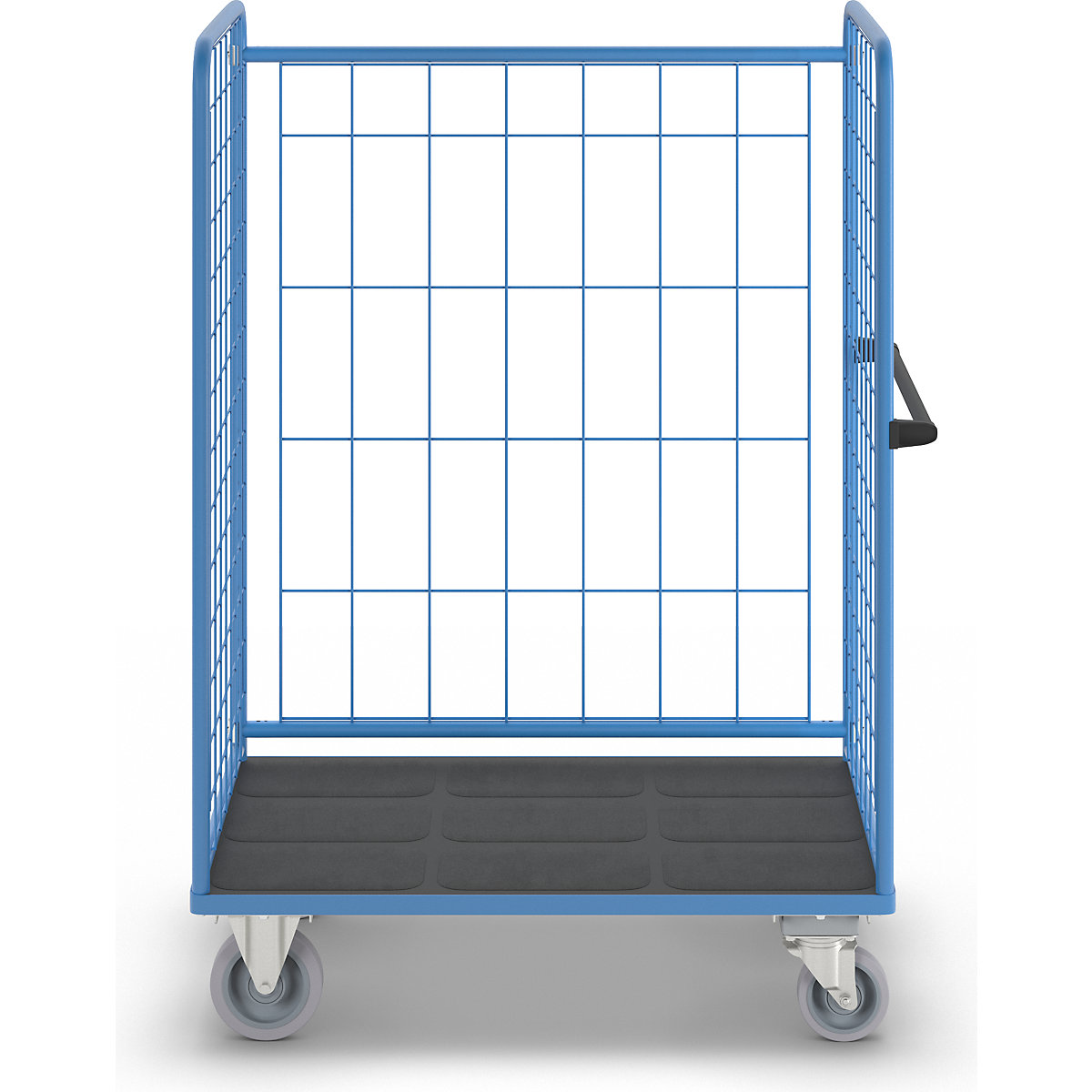 Policový vozík, drôtená mriežka z troch strán – eurokraft pro (Zobrazenie produktu 4)-3